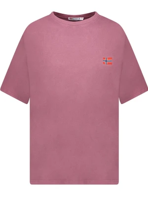 Geographical Norway Koszulka "Joversize" w kolorze szaroróżowym rozmiar: S