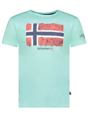 Geographical Norway Koszulka "Jpalm" w kolorze turkusowym rozmiar: L