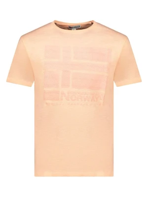 Geographical Norway Koszulka "Jraye" w kolorze brzoskwiniowym rozmiar: M