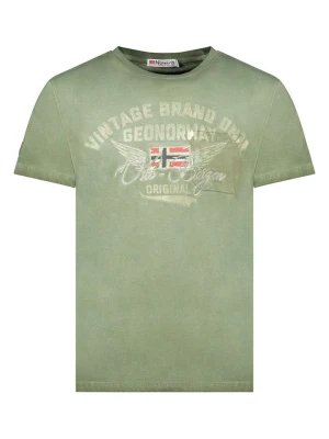 Geographical Norway Koszulka "Jross" w kolorze zielonym rozmiar: M