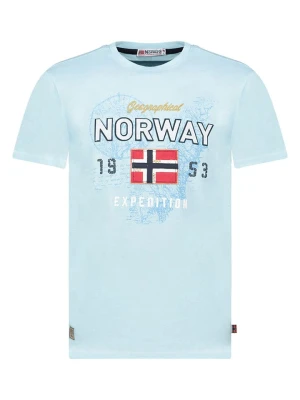 Geographical Norway Koszulka "Juitre" w kolorze błękitnym rozmiar: M