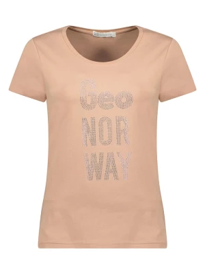 Geographical Norway Koszulka "Jutifa" w kolorze beżowym rozmiar: M