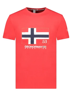 Geographical Norway Koszulka "Newflag" w kolorze czerwonym rozmiar: L