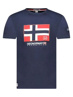 Geographical Norway Koszulka "Newflag" w kolorze granatowym rozmiar: S
