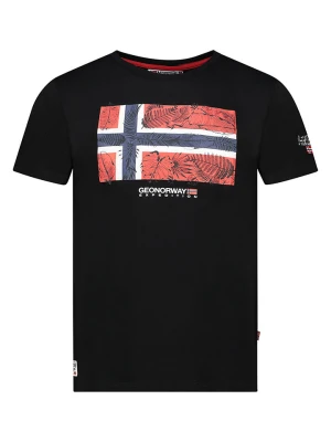 Geographical Norway Koszulka "Palm" w kolorze czarnym rozmiar: 176