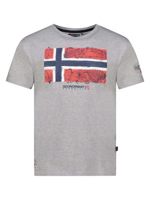 Geographical Norway Koszulka "Palm" w kolorze szarym rozmiar: 128