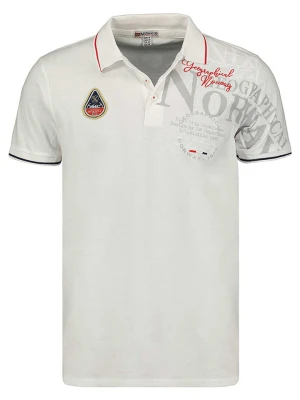Geographical Norway Koszulka polo "Adventure" w kolorze białym rozmiar: S