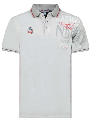 Geographical Norway Koszulka polo "Adventure" w kolorze szarym rozmiar: S