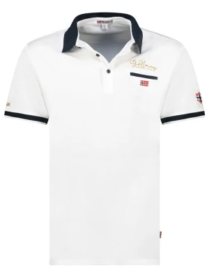 Geographical Norway Koszulka polo "Kara" w kolorze białym rozmiar: M