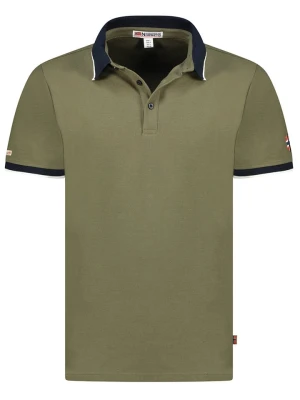 Geographical Norway Koszulka polo "Kara" w kolorze khaki rozmiar: M
