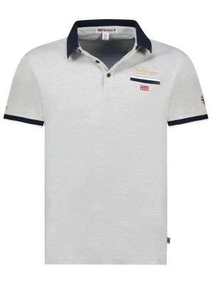 Geographical Norway Koszulka polo "Kara" w kolorze szarym rozmiar: M