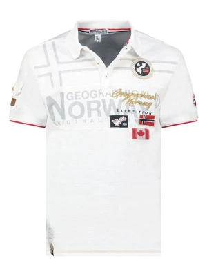 Geographical Norway Koszulka polo "Karadock" w kolorze białym rozmiar: M