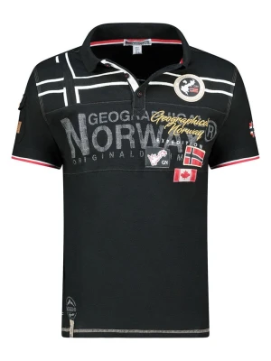 Geographical Norway Koszulka polo "Karadock" w kolorze czarnym rozmiar: M