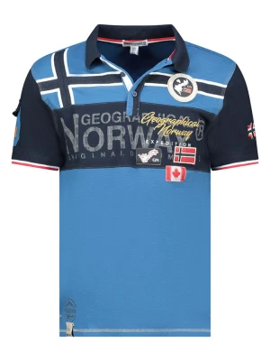 Geographical Norway Koszulka polo "Karadock" w kolorze niebieskim rozmiar: S
