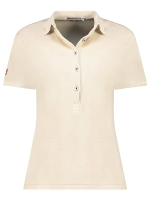 Geographical Norway Koszulka polo "Kars" w kolorze beżowym rozmiar: L