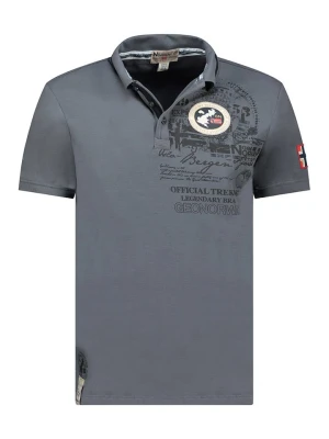 Geographical Norway Koszulka polo "Karuen" w kolorze szarym rozmiar: L