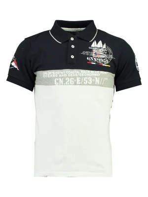 Geographical Norway Koszulka polo "Kassovitz" w kolorze biało-granatowym rozmiar: 140