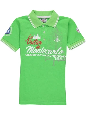 Geographical Norway Koszulka polo "Katche" w kolorze zielonym rozmiar: 140