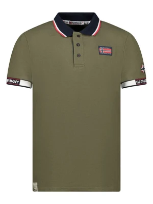 Geographical Norway Koszulka polo "Kauge" w kolorze khaki rozmiar: M