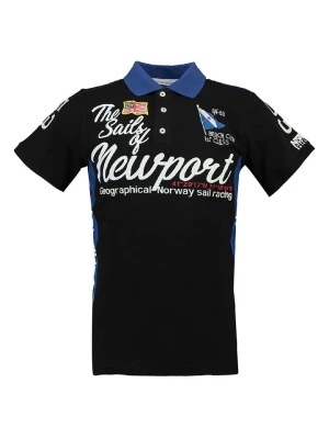 Geographical Norway Koszulka polo "Kayport" w kolorze czarno-niebieskim rozmiar: 140