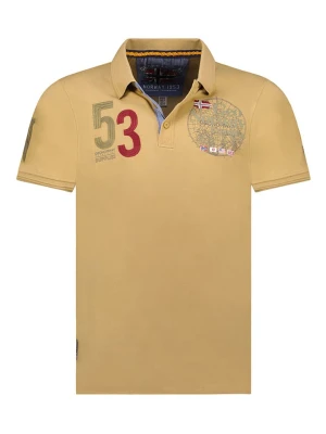 Geographical Norway Koszulka polo "Kelan" w kolorze beżowym rozmiar: S