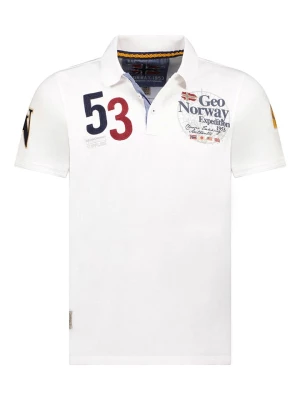 Geographical Norway Koszulka polo "Kelan" w kolorze białym rozmiar: M