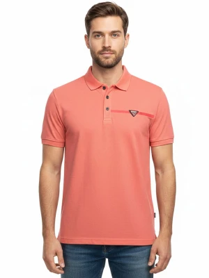 Geographical Norway Koszulka polo "Kelif" w kolorze koralowym rozmiar: XL