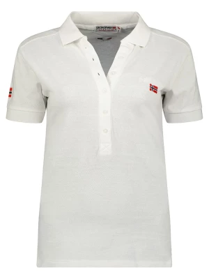Geographical Norway Koszulka polo "Kelly" w kolorze białym rozmiar: L
