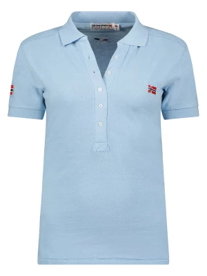 Geographical Norway Koszulka polo "Kely" w kolorze błękitnym rozmiar: XXL