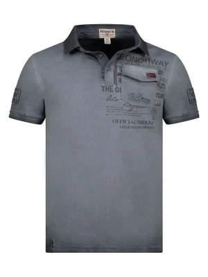 Geographical Norway Koszulka polo "Keony" w kolorze szarym rozmiar: M