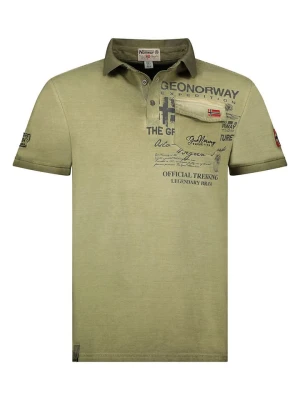 Geographical Norway Koszulka polo "Keony" w kolorze zielonym rozmiar: L