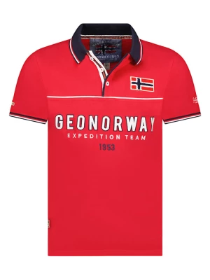 Geographical Norway Koszulka polo "Kerato" w kolorze czerwonym rozmiar: M