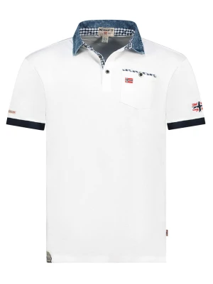 Geographical Norway Koszulka polo "Kerwin" w kolorze białym rozmiar: S