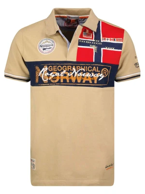 Geographical Norway Koszulka polo "Kidney" w kolorze beżowo-czerwono-czarnym rozmiar: 152