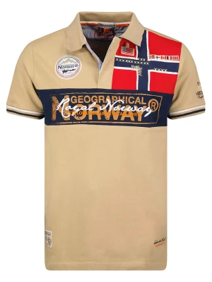 Geographical Norway Koszulka polo "Kidney" w kolorze beżowym rozmiar: M