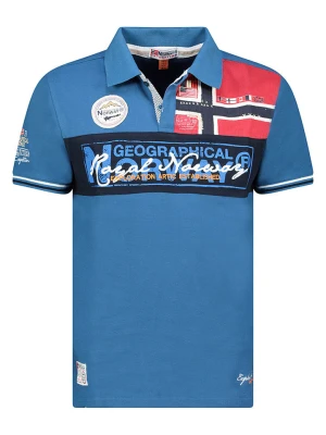 Geographical Norway Koszulka polo "Kidney" w kolorze niebieskim rozmiar: S