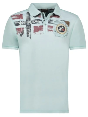 Geographical Norway Koszulka polo "Kimac" w kolorze błękitnym rozmiar: S