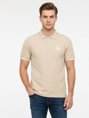 Geographical Norway Koszulka polo "Klerio" w kolorze beżowym rozmiar: XXL