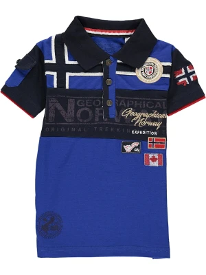 Geographical Norway Koszulka polo "Klipo" w kolorze niebieskim rozmiar: 140