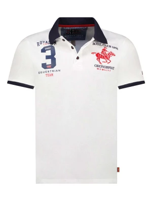 Geographical Norway Koszulka polo "Klub" w kolorze białym rozmiar: M