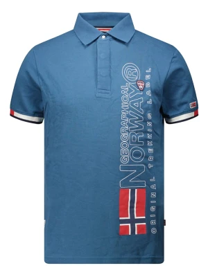 Geographical Norway Koszulka polo "Kogo" w kolorze niebieskim rozmiar: L