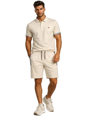 Geographical Norway Koszulka polo "Koliar" w kolorze beżowym rozmiar: S