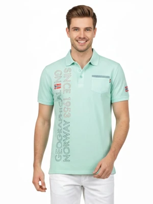 Geographical Norway Koszulka polo "Konakri" w kolorze miętowym rozmiar: S