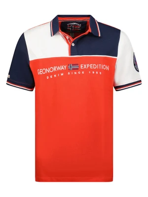 Geographical Norway Koszulka polo "Kondo" w kolorze czerwono-biało-granatowym rozmiar: 152
