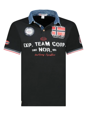 Geographical Norway Koszulka polo "Koptaine" w kolorze czarnym rozmiar: L