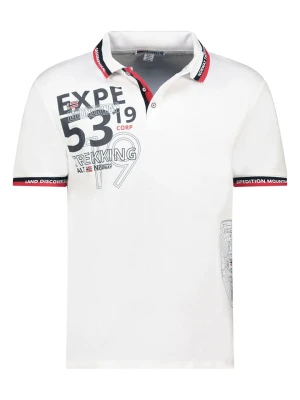 Geographical Norway Koszulka polo "Krug" w kolorze białym rozmiar: S