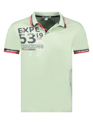 Geographical Norway Koszulka polo "Krug" w kolorze zielonym rozmiar: L