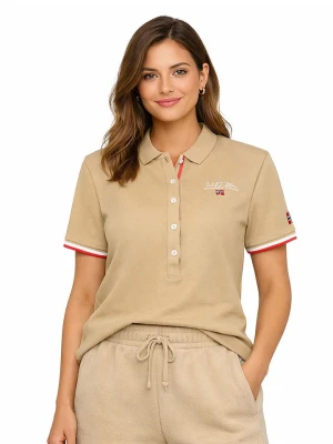 Geographical Norway Koszulka polo "Kryptonite" w kolorze beżowym rozmiar: XXL