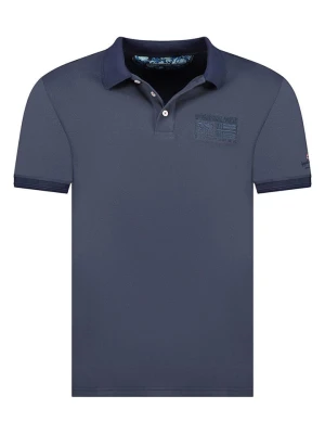 Geographical Norway Koszulka polo "Slub" w kolorze granatowym rozmiar: S