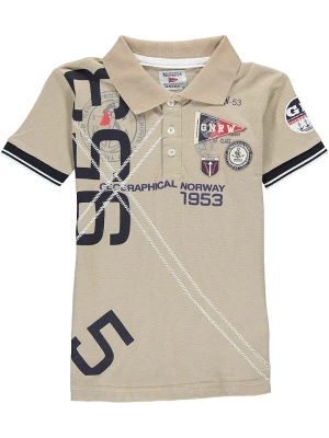 Geographical Norway Koszulka polo w kolorze beżowym rozmiar: 164